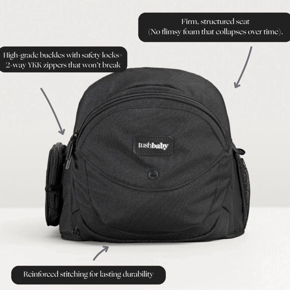 Tushbaby Black Baby Bag